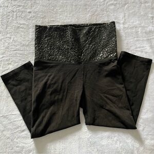 Vintage Y2K  Victoria’s Secret VS PINK Black Leopard Fold-over Yoga Pants Small